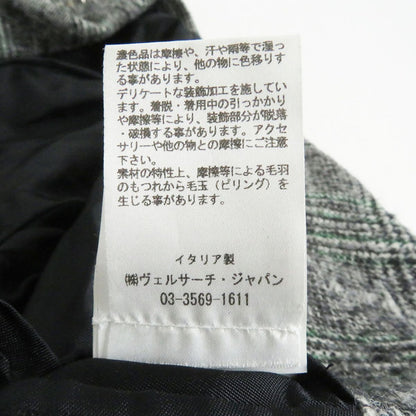 ヴェルサーチェ モヘア アルパカ混 チェック コート