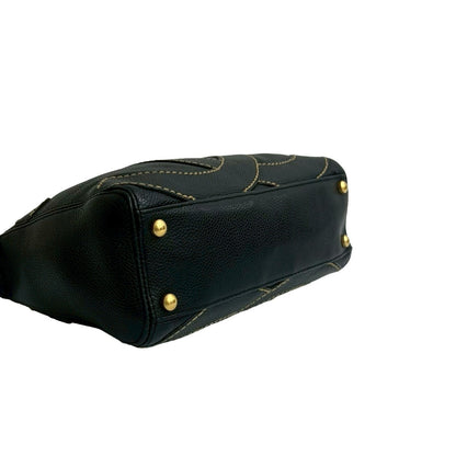 シャネル キャビア レザー ハンドバッグ