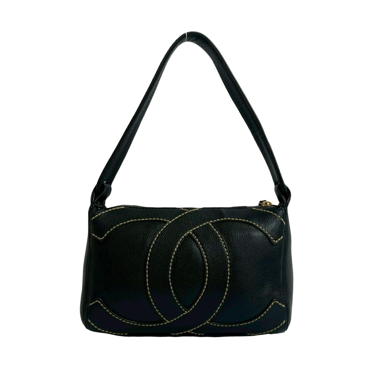 シャネル キャビア レザー ハンドバッグ