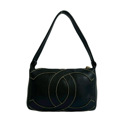 シャネル キャビア レザー ハンドバッグ