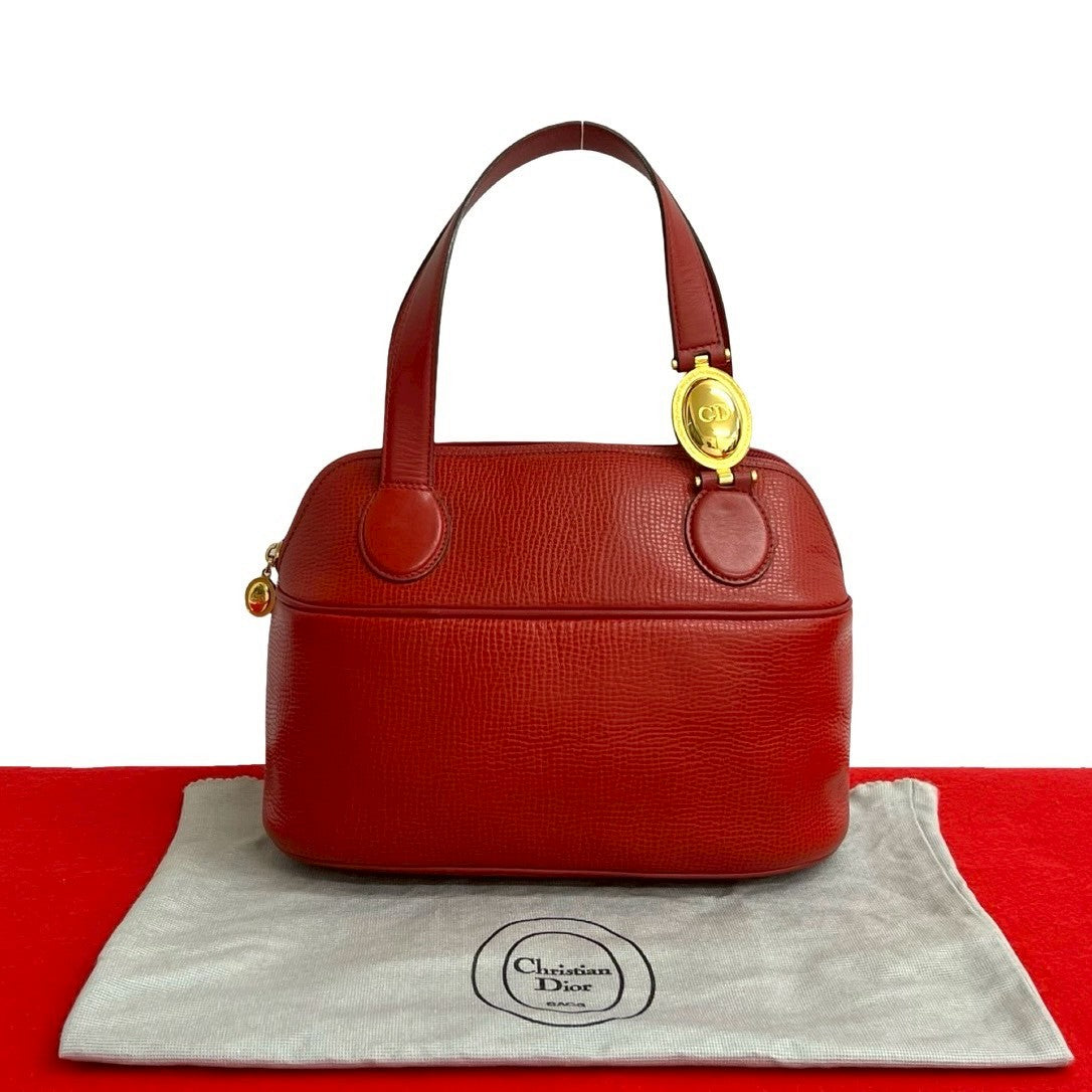 クリスチャンディオール レザーハンドバッグ