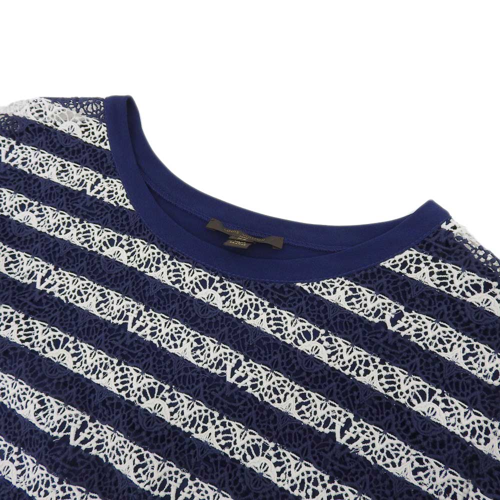 ルイヴィトン モノグラムボーダーTシャツ ネイビー XS