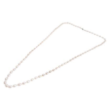 シルバー 925 淡水パール ロングネックレス