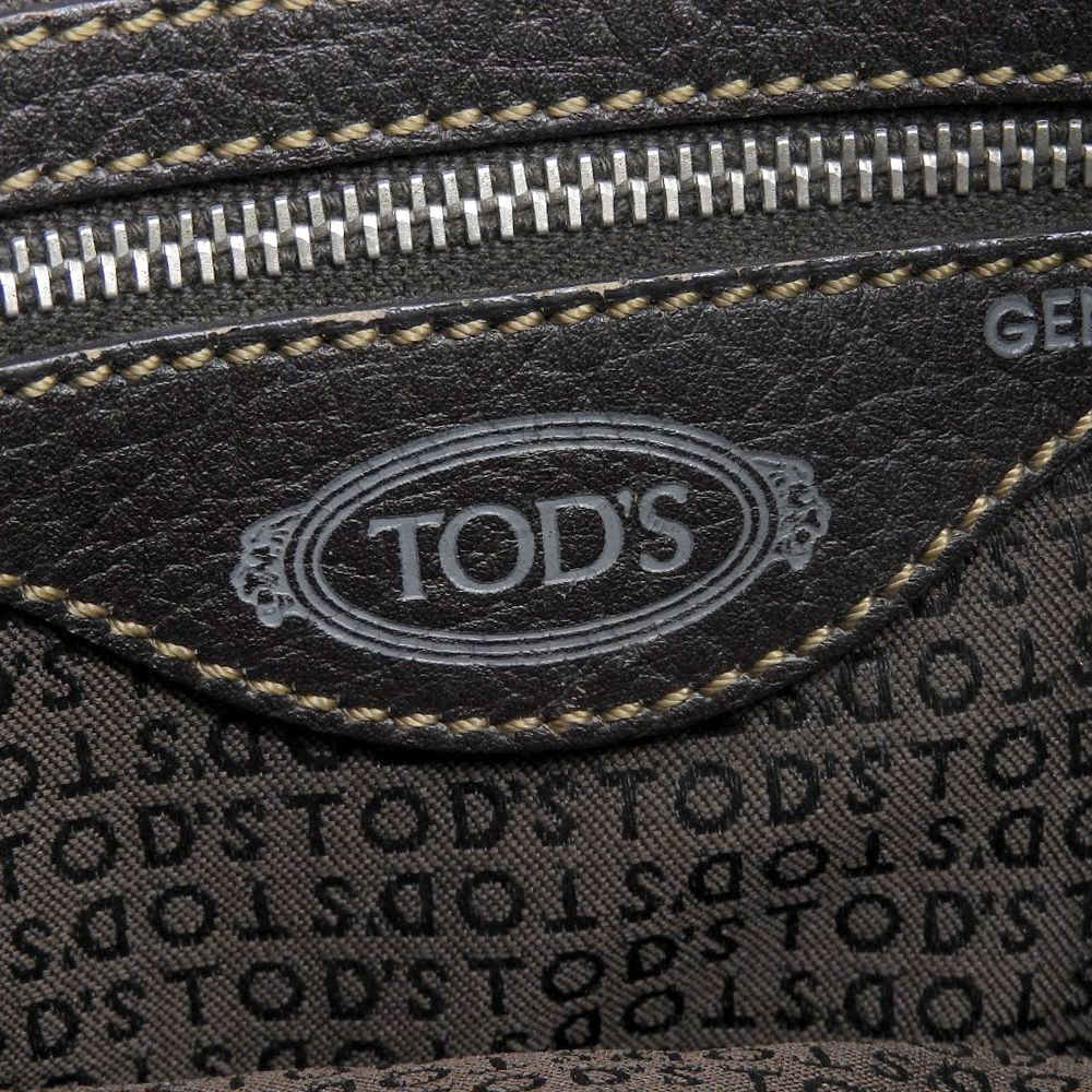 トッズ レザー Dバッグ ハンドバッグ ダークブラウン