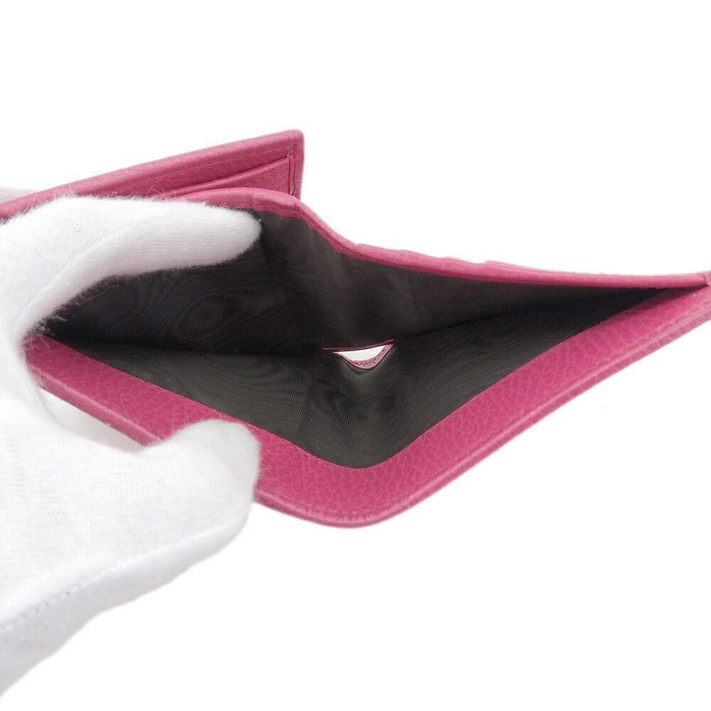 グッチ ピンク レザー 三つ折り財布