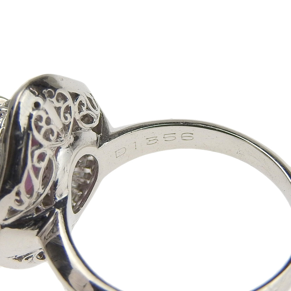 プラチナ パープルスターサファイアリング PT900 3.39ct