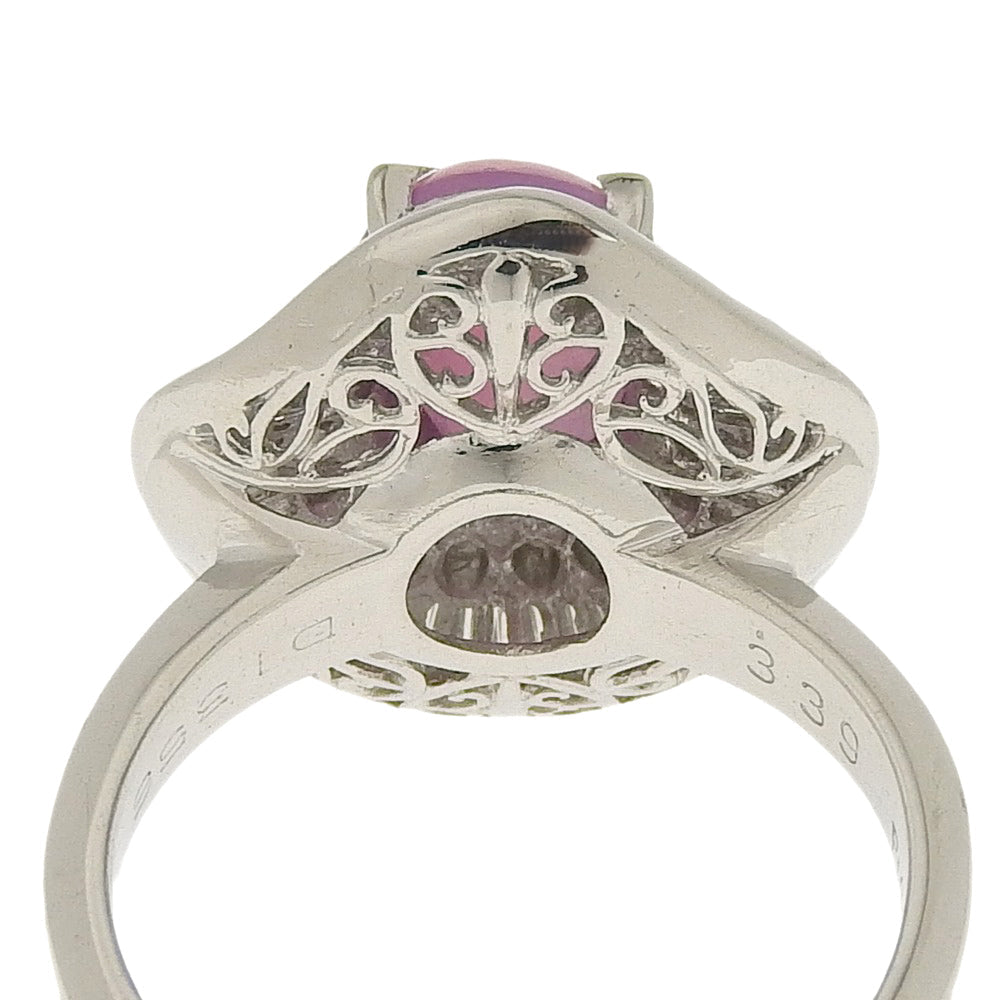 プラチナ パープルスターサファイアリング PT900 3.39ct