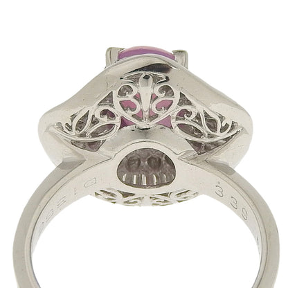 プラチナ パープルスターサファイアリング PT900 3.39ct