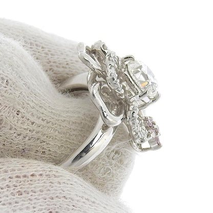 Pt900 ダイヤモンドリング 1.027ct ピンクダイヤ 0.066ct