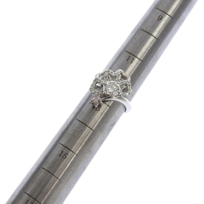 Pt900 ダイヤモンドリング 1.027ct ピンクダイヤ 0.066ct