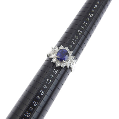 プラチナ サファイア リング PT900 2.44ct ダイヤモンド付き