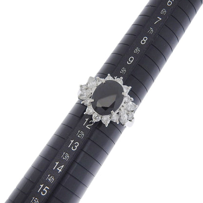 アンティークデザイン Pt850 サファイアリング 3.67ct
