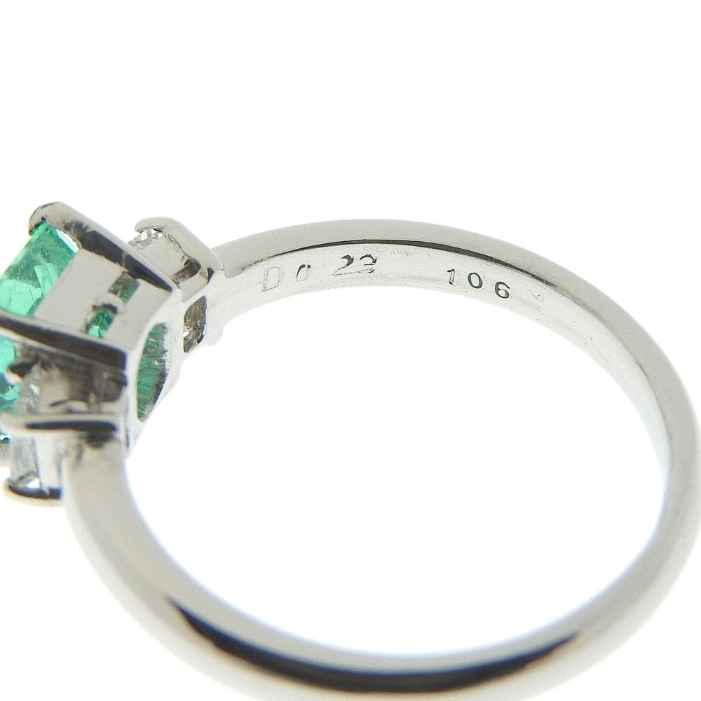 プラチナ Pt900 エメラルドリング 1.06ct ダイヤ 0.23ct