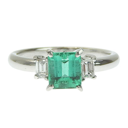 プラチナ Pt900 エメラルドリング 1.06ct ダイヤ 0.23ct