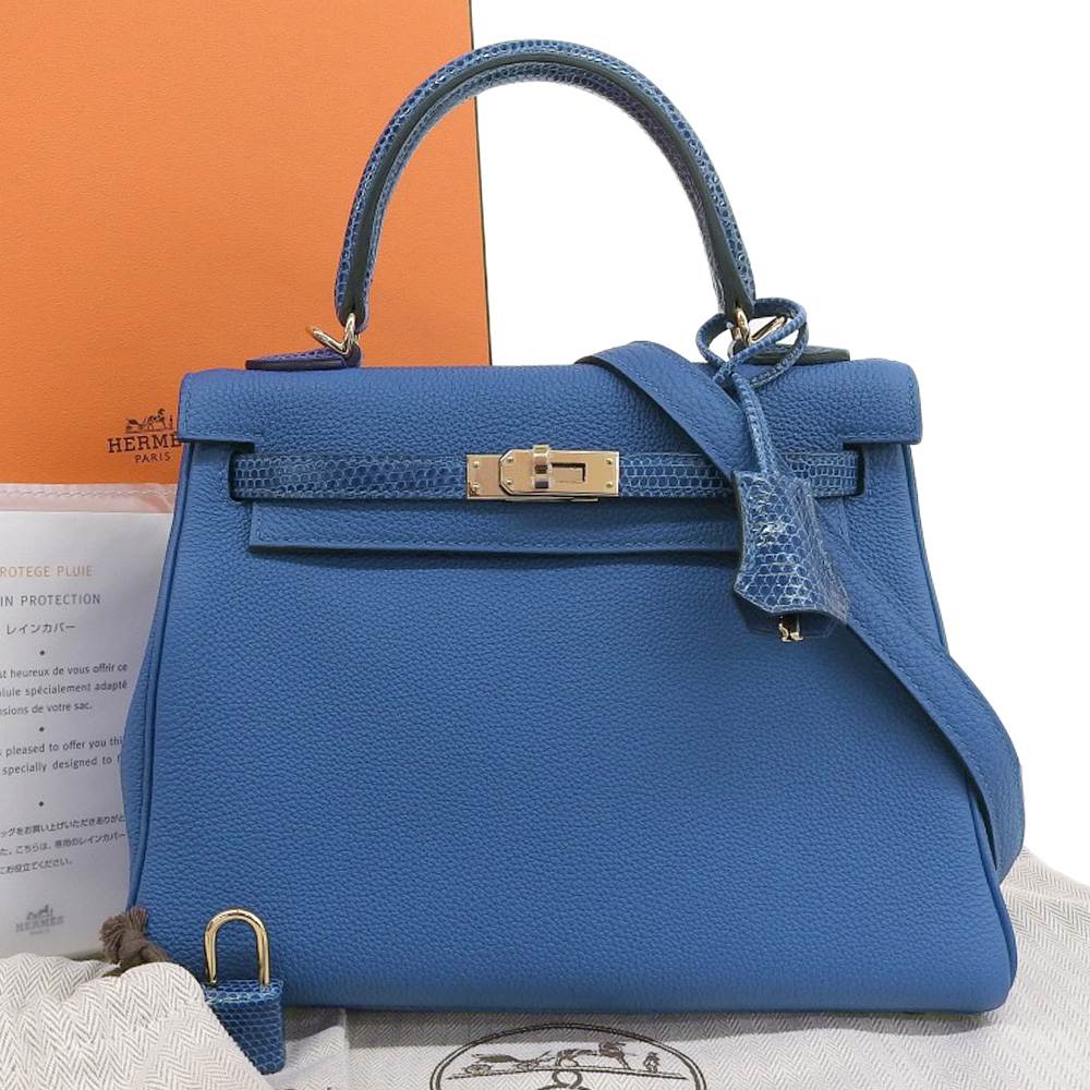 エルメス ケリー タッチ 25 トゴ リザード 2ウェイ バッグ