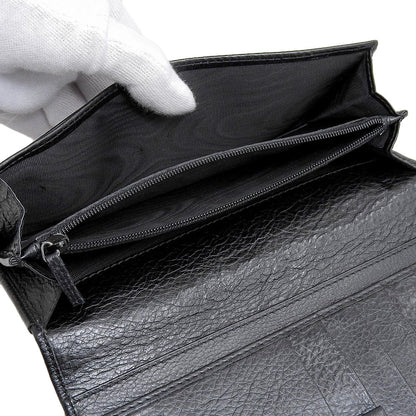 グッチ レザー 二つ折り 長財布 ブラック