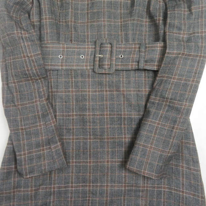 TOGA PULLA ウール チェック ドレス グレー