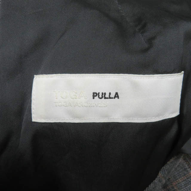 TOGA PULLA ウール チェック ドレス グレー