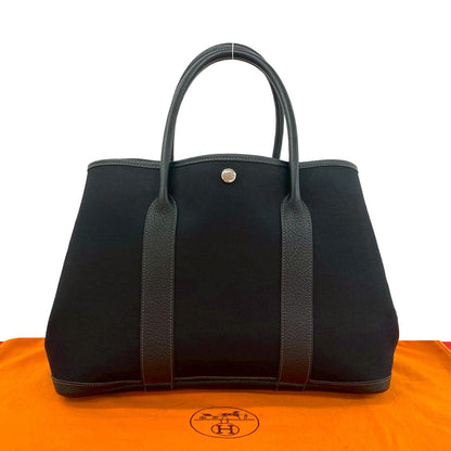 エルメス ガーデンパーティMM トワルオフィシエ ブッフルレザー トートバッグ