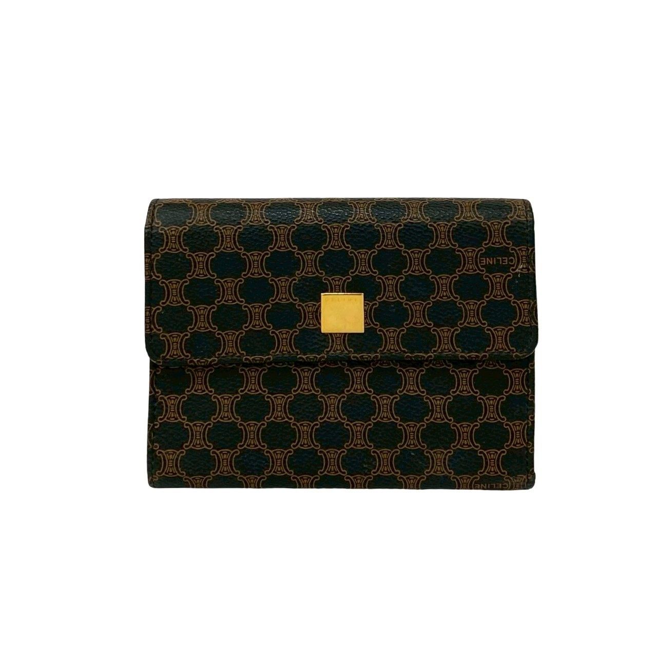 セリーヌ マカダム レザー三つ折り財布