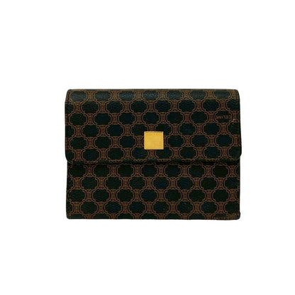 セリーヌ マカダム レザー三つ折り財布