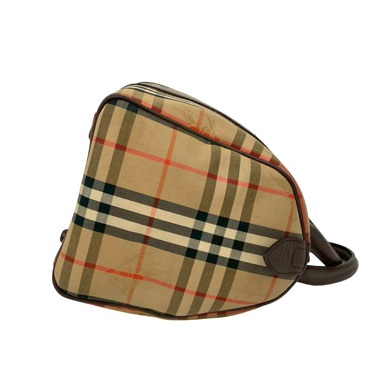 バーバリーズ ノバ チェック キャンバス レザー ハンドバッグ
