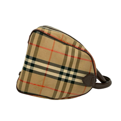 バーバリーズ ノバ チェック キャンバス レザー ハンドバッグ