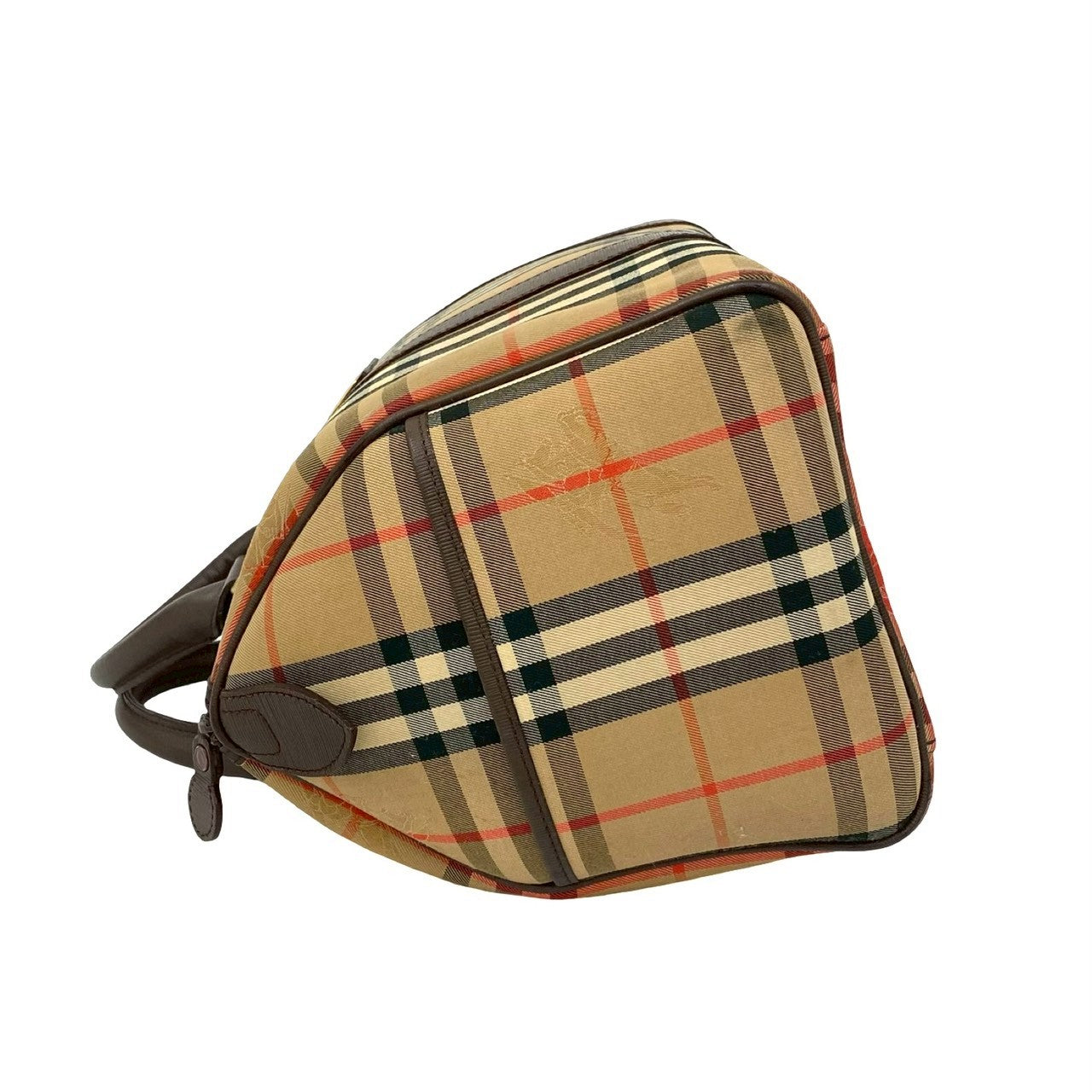 バーバリーズ ノバ チェック キャンバス レザー ハンドバッグ