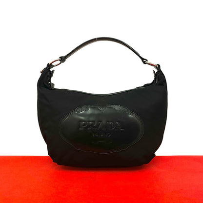 プラダ ナイロン レザー ショルダーバッグ