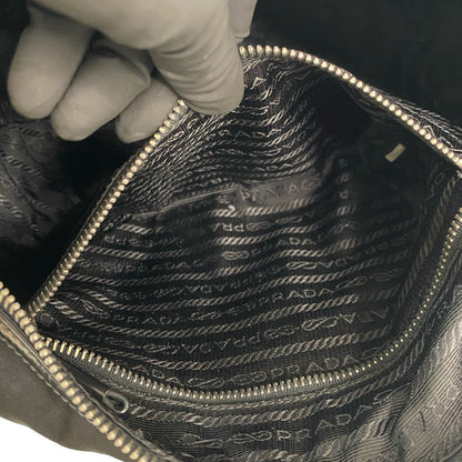 プラダ ナイロン レザー ショルダーバッグ