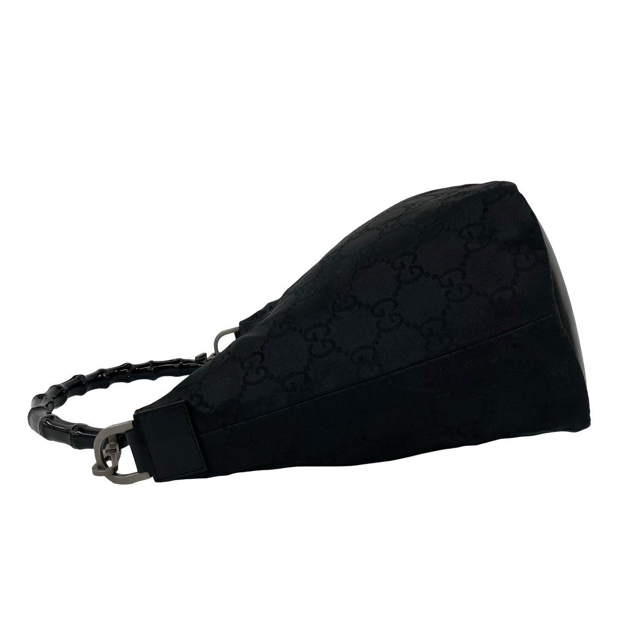 グッチ バンブー レザー ナイロン ハンドバッグ