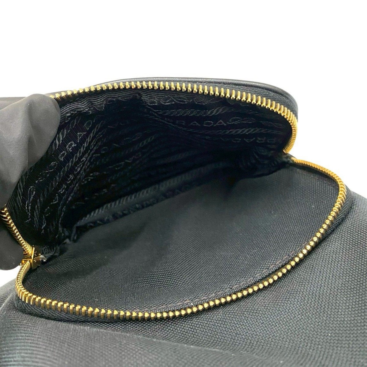 プラダ キャンバス レザー2wayハンドバッグ