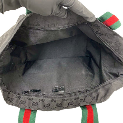 グッチ GGキャンバス ナイロン レザー トートバッグ