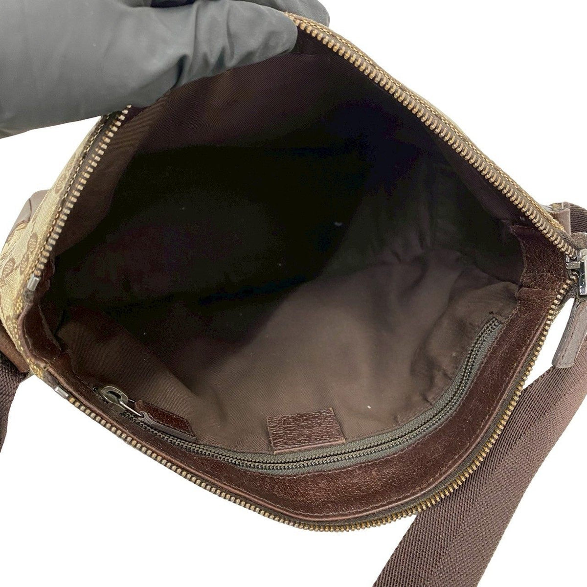 グッチ GGキャンバス レザー ショルダーバッグ