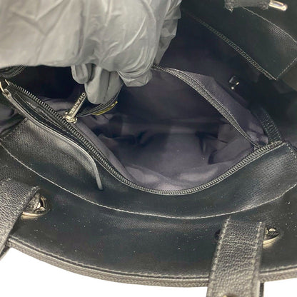 シャネル パリビアリッツ レザー キャンバス トートバッグ