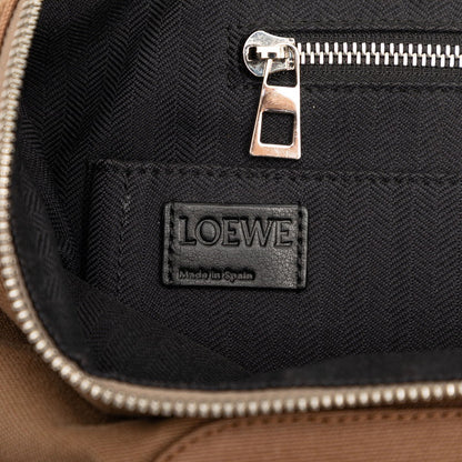 ロエベ ゴヤ キャンバス レザー バックパック