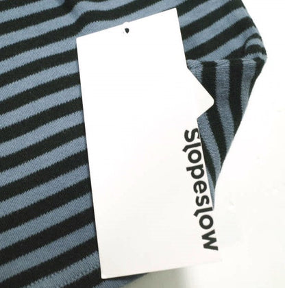 Slopeslow コットンインターロックストライプTシャツ