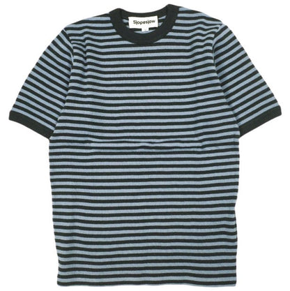 Slopeslow コットンインターロックストライプTシャツ