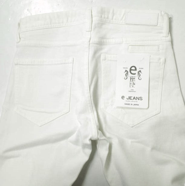 イージーンズ SLIM STRAIGHT コットン デニムパンツ