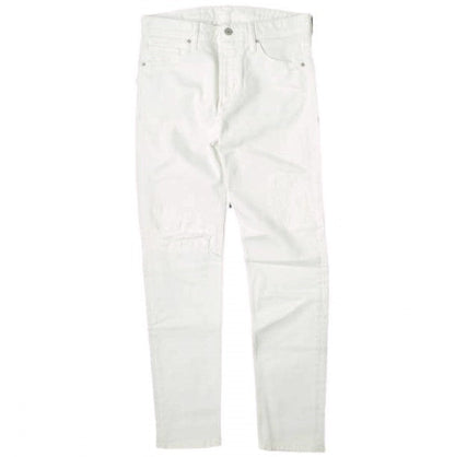イージーンズ SLIM STRAIGHT コットン デニムパンツ