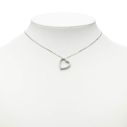 グッチ ハートモチーフ K18WG ダイヤモンドネックレス