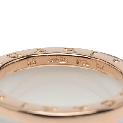 ブルガリ B.zero1 750 ピンク ゴールド ホワイト セラミック リング サイズ 15