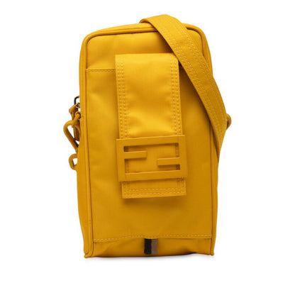 フェンディ FF ロゴ ナイロン レザー ショルダー バッグ