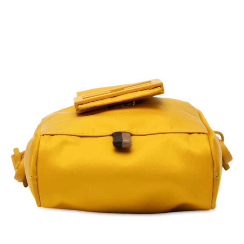 フェンディ FF ロゴ ナイロン レザー ショルダー バッグ