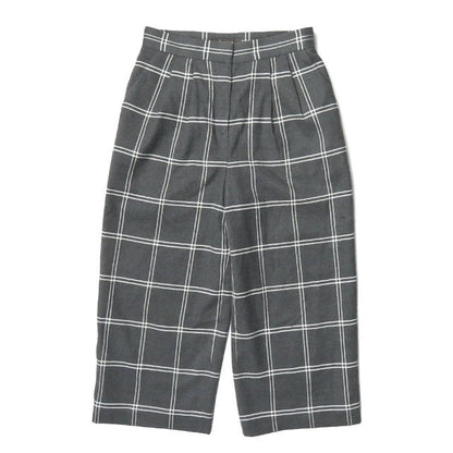 Demi-Luxe BEAMS ウィンドウペーン ワイド クロップド パンツ