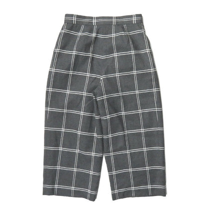 Demi-Luxe BEAMS ウィンドウペーン ワイド クロップド パンツ