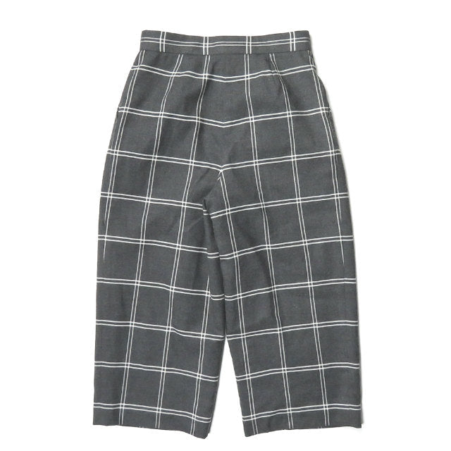 Demi-Luxe BEAMS ウィンドウペーン ワイド クロップド パンツ