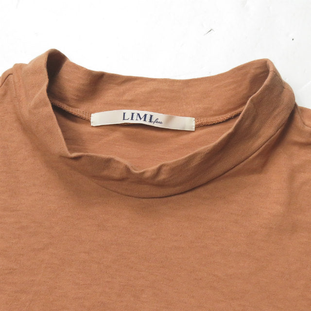 LIMI feu ハイ ネック 長袖 トップ ブラウン