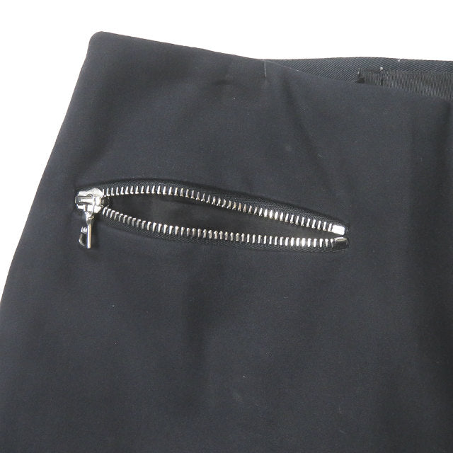 Drawer フロント ジップ タイト スカート コットン ストレッチ