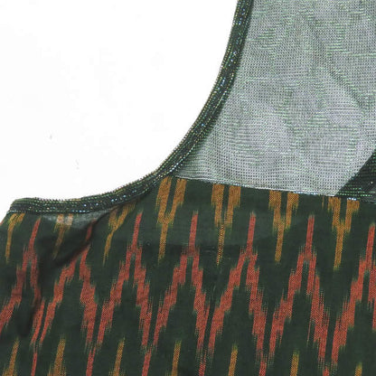 abacaxi ミックス メディア ドレス コットン ナイロン